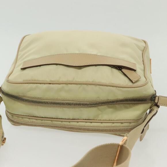 PRADA Shoulder Bag Nylon Beige Gold - Picture 6 of 13